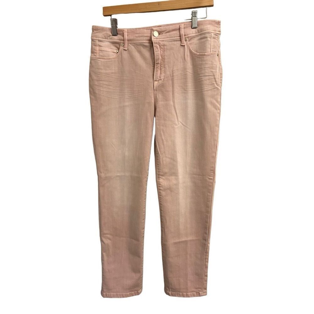 Chico's Cropped Jeans So Slimming Pink size 1